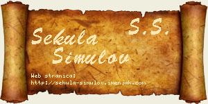 Sekula Simulov vizit kartica